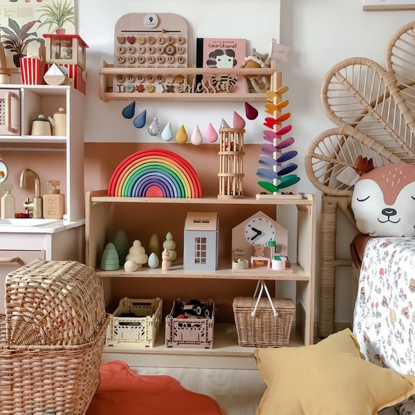 Open children's shelving